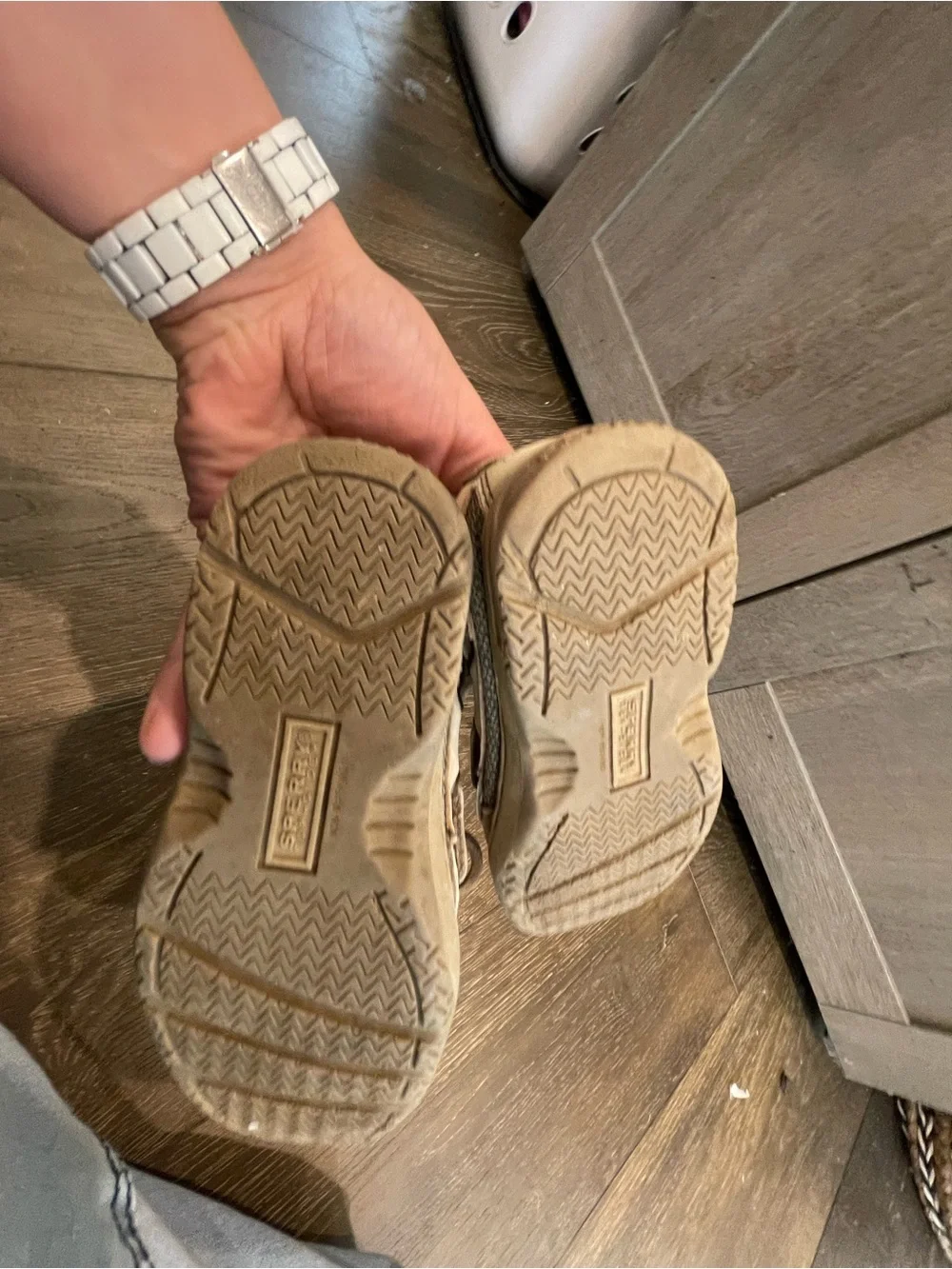 Sperry Kids Light Brown Leather Moccasin Boat Shoes